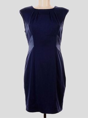 JLO Navy Sheath Dress - Classic Sleeveless Dress